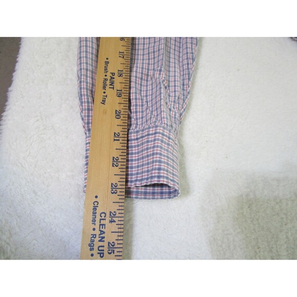 Ralph Lauren Blaire Shirt Size Large Blue Red Check Long Sleeve Button Up - Picture 8 of 9